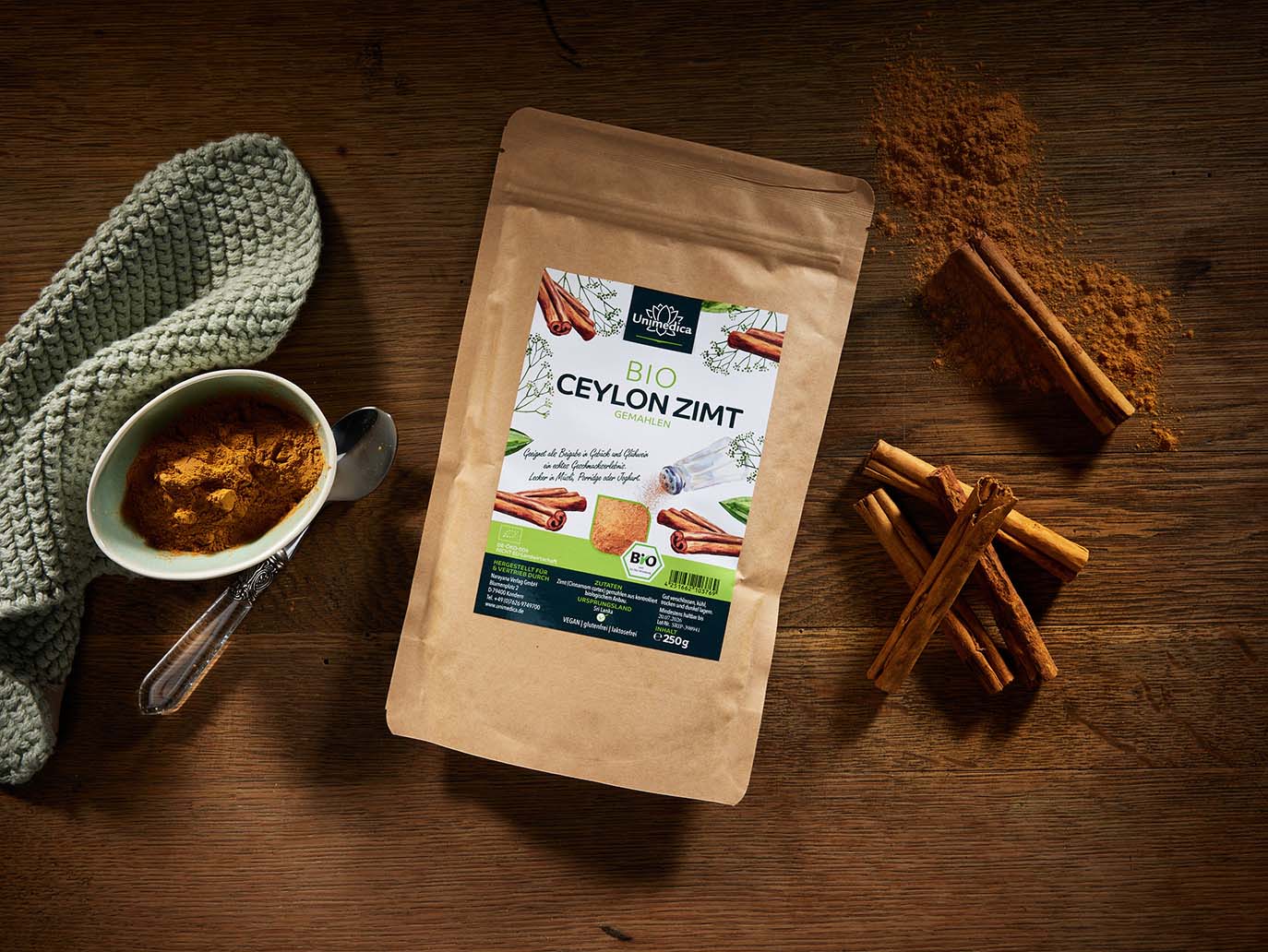 Bio Ceylon Zimt - gemahlen - 250 g - von Unimedica